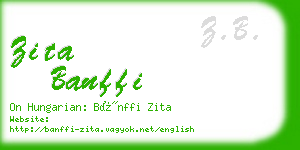 zita banffi business card